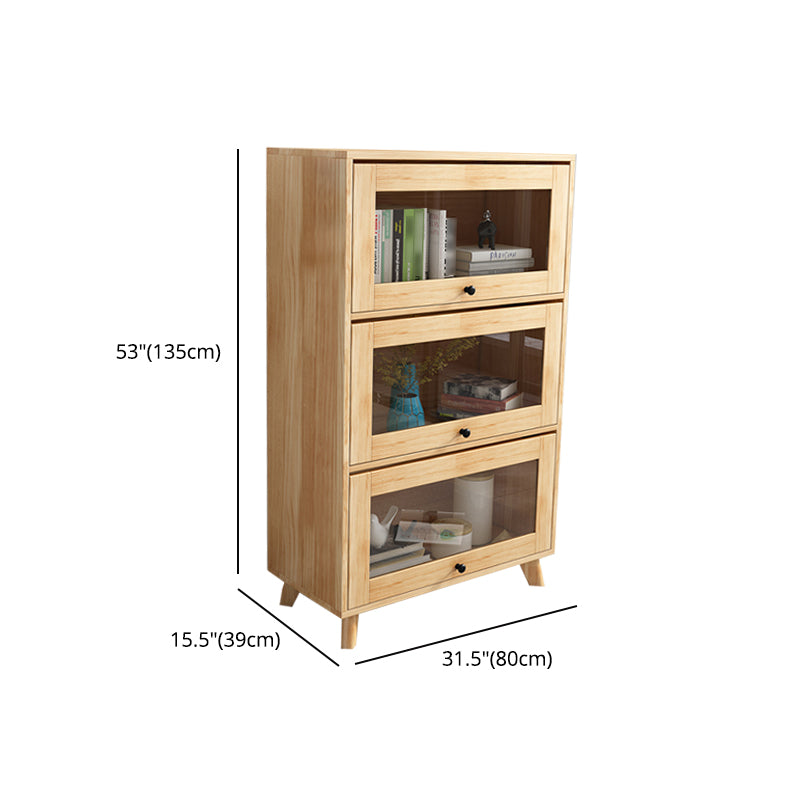 Manufactured Wood Standard Bookcase Scandinavian Bookcase with Door