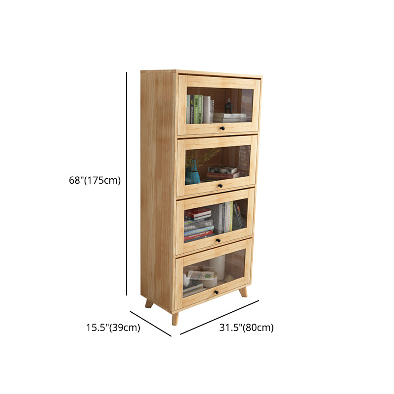 Manufactured Wood Standard Bookcase Scandinavian Bookcase with Door
