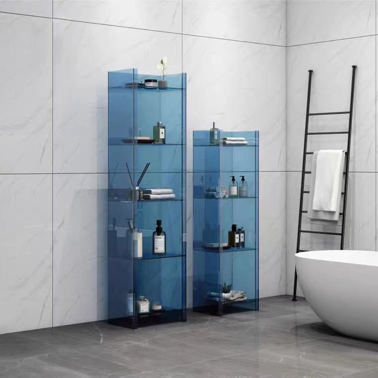 Scandinavian Style Shelf Bookcase Acrylic Closed Back Bookshelf for Home Office