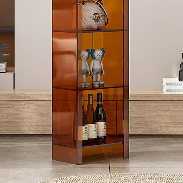 Scandinavian Style Shelf Bookcase Acrylic Closed Back Bookshelf for Home Office
