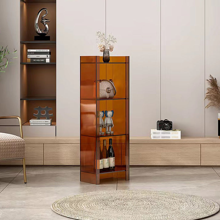 Scandinavian Style Shelf Bookcase Acrylic Closed Back Bookshelf for Home Office