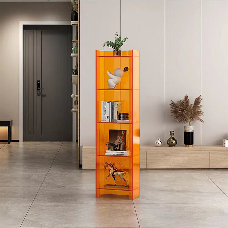 Scandinavian Style Shelf Bookcase Acrylic Closed Back Bookshelf for Home Office