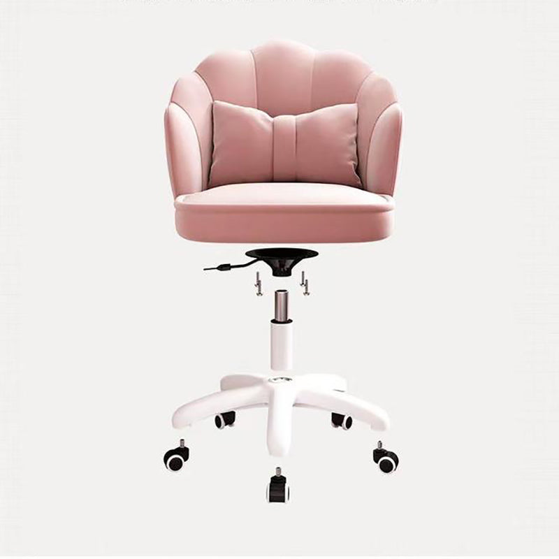 Armless Office Chair with Wheels Modern Task Chair with Low Back