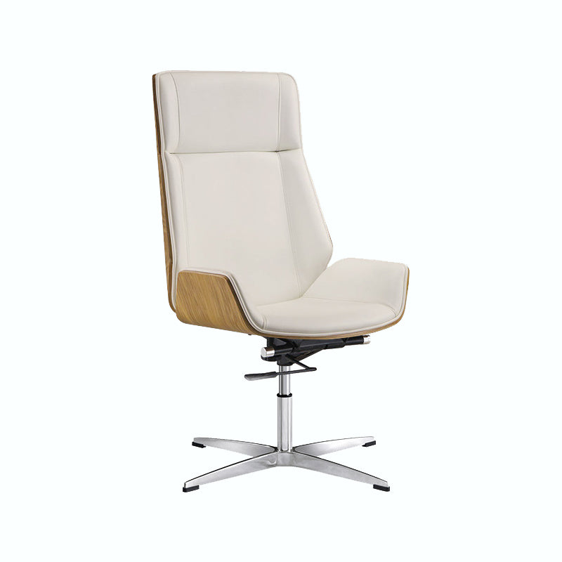 Chrome Metal Frame Modern Desk Chair with High Back Armless Executive Office Chair