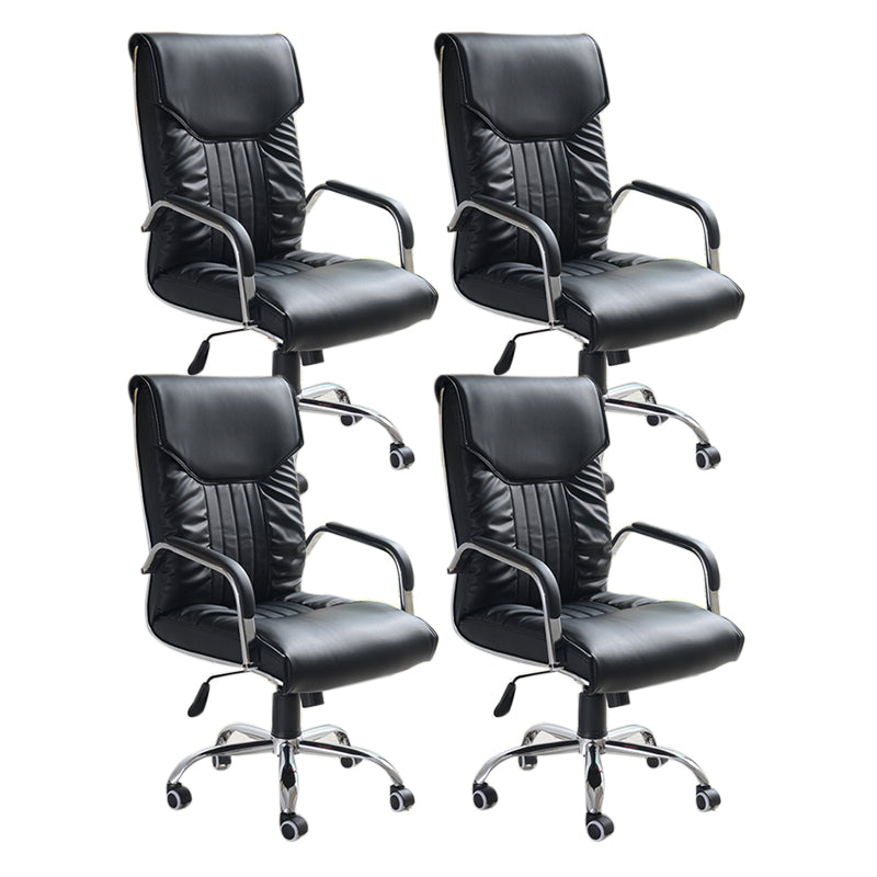 Modern Executive Computer Chair with Wheels Swivel Office Chair with Padded Arms