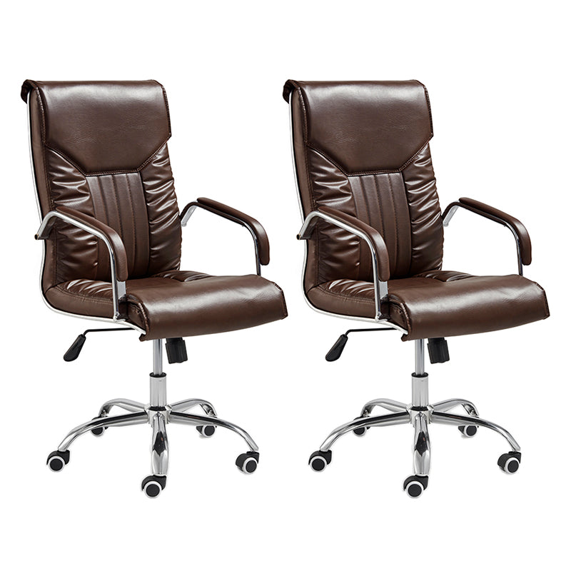 Modern Executive Computer Chair with Wheels Swivel Office Chair with Padded Arms