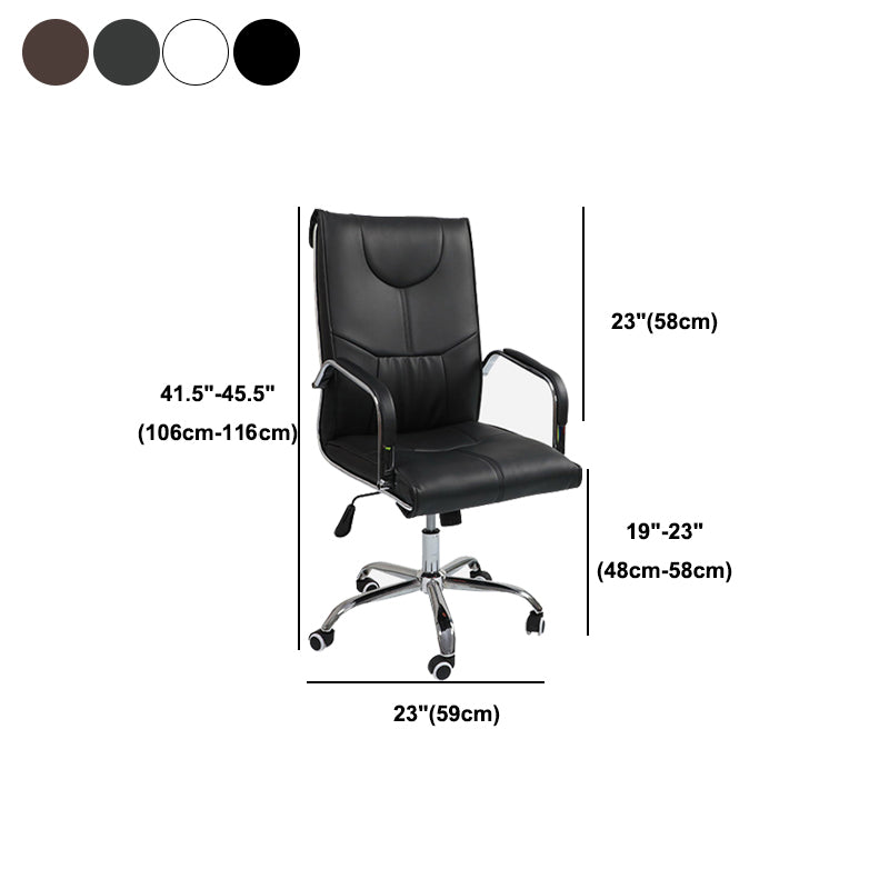 Modern Executive Computer Chair with Wheels Swivel Office Chair with Padded Arms