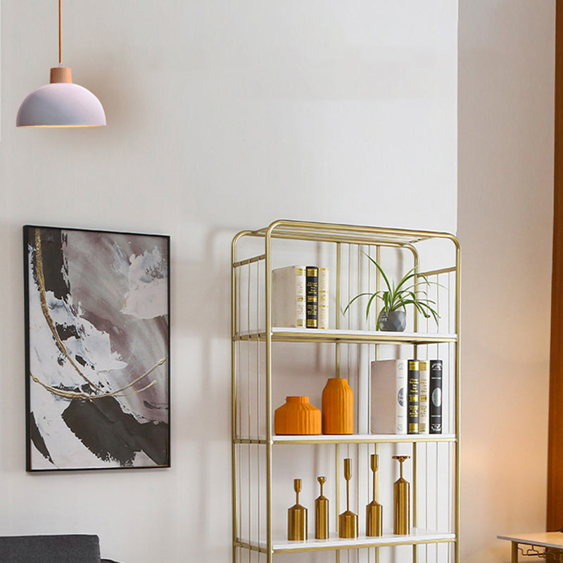 Scandinavian Iron Etagere Bookshelf Open Vertical Bookshelf for Bedroom