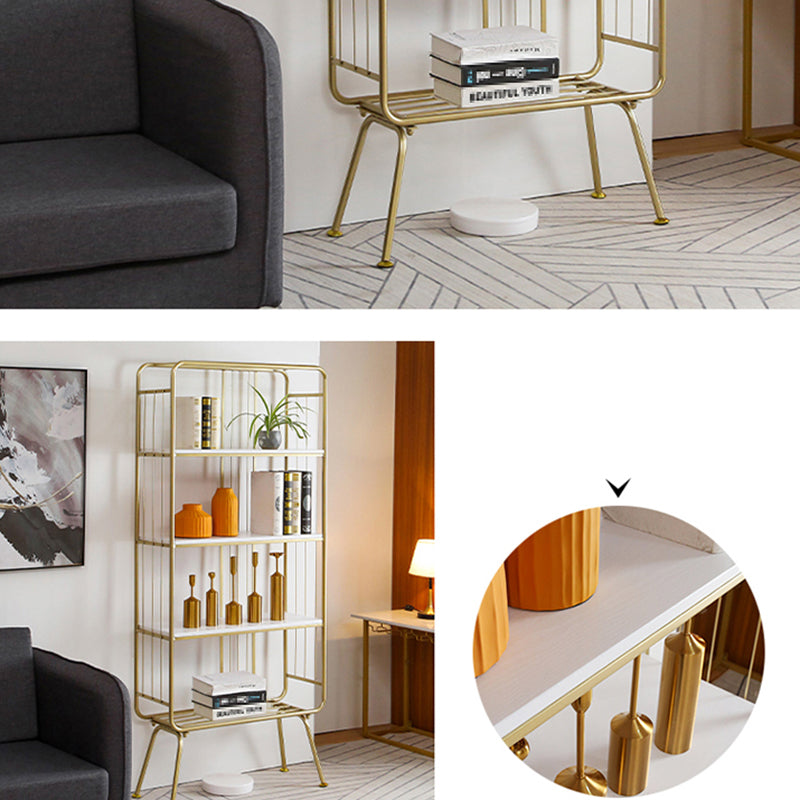 Scandinavian Iron Etagere Bookshelf Open Vertical Bookshelf for Bedroom