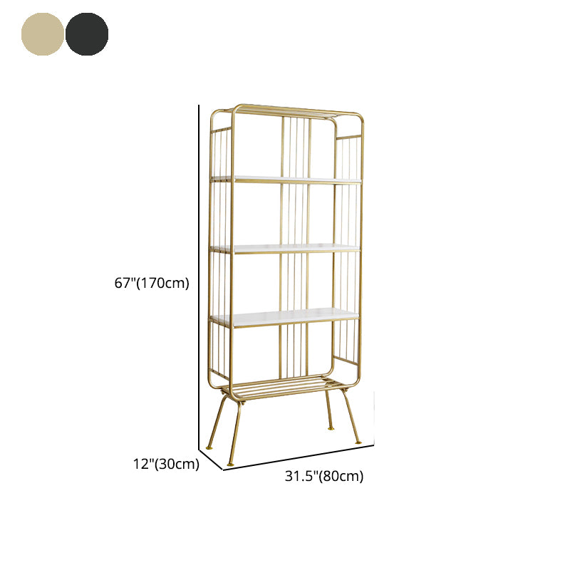 Scandinavian Iron Etagere Bookshelf Open Vertical Bookshelf for Bedroom