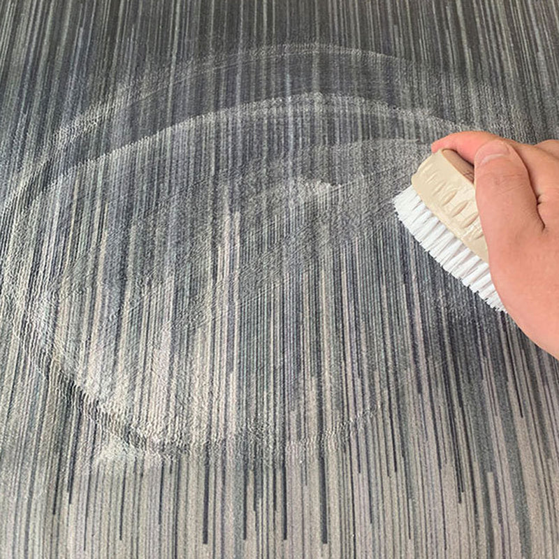 Beige Striped Carpet Polyester Simple Area Carpet Washable Carpet for Drawing Room