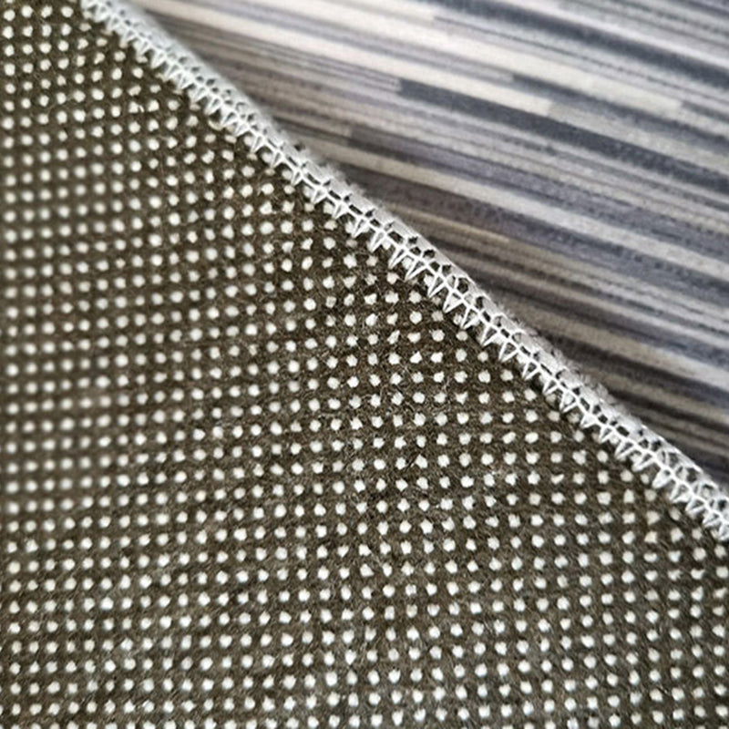 Beige Striped Carpet Polyester Simple Area Carpet Washable Carpet for Drawing Room