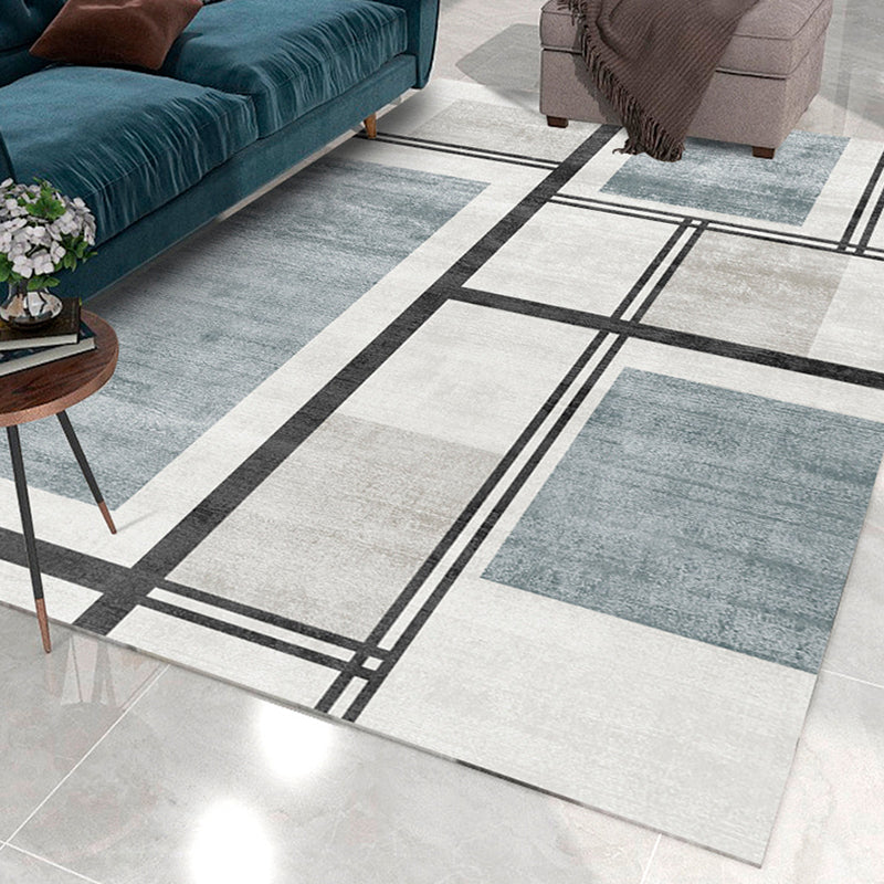 Brown Modern Rug Polyester Triangle Area Rug Stain Resistant Rug for Home Decor