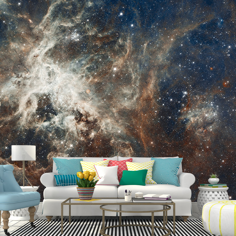 Modern Starry Sky Wallpaper Stain Resistant Sitting Room Wallpaper
