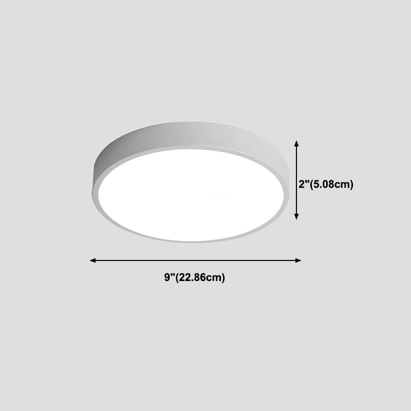 Metal Round Shape Flush Ceiling Light Modern Style 1-Light Flush Ceiling Light Fixtures