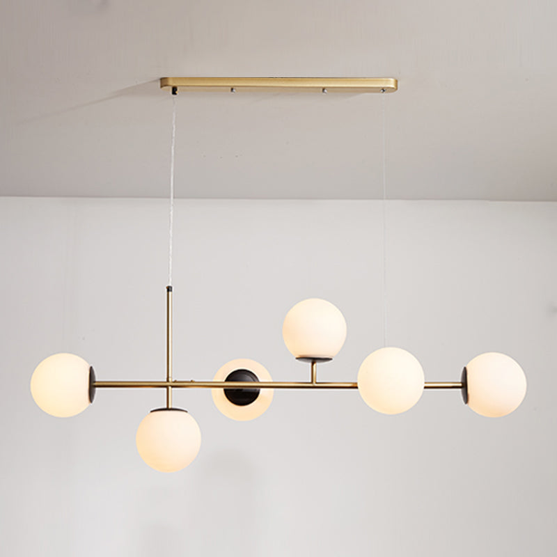 Contemporary Sphere Island Light Glass Island Lighting Fixtures for Kitchen