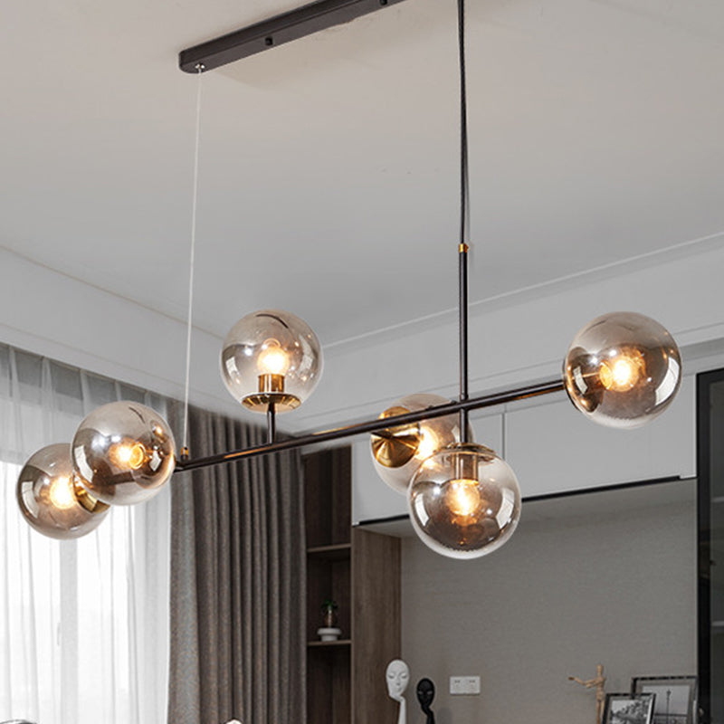 Contemporary Sphere Island Light Glass Island Lighting Fixtures for Kitchen