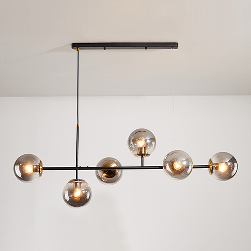 Contemporary Sphere Island Light Glass Island Lighting Fixtures for Kitchen