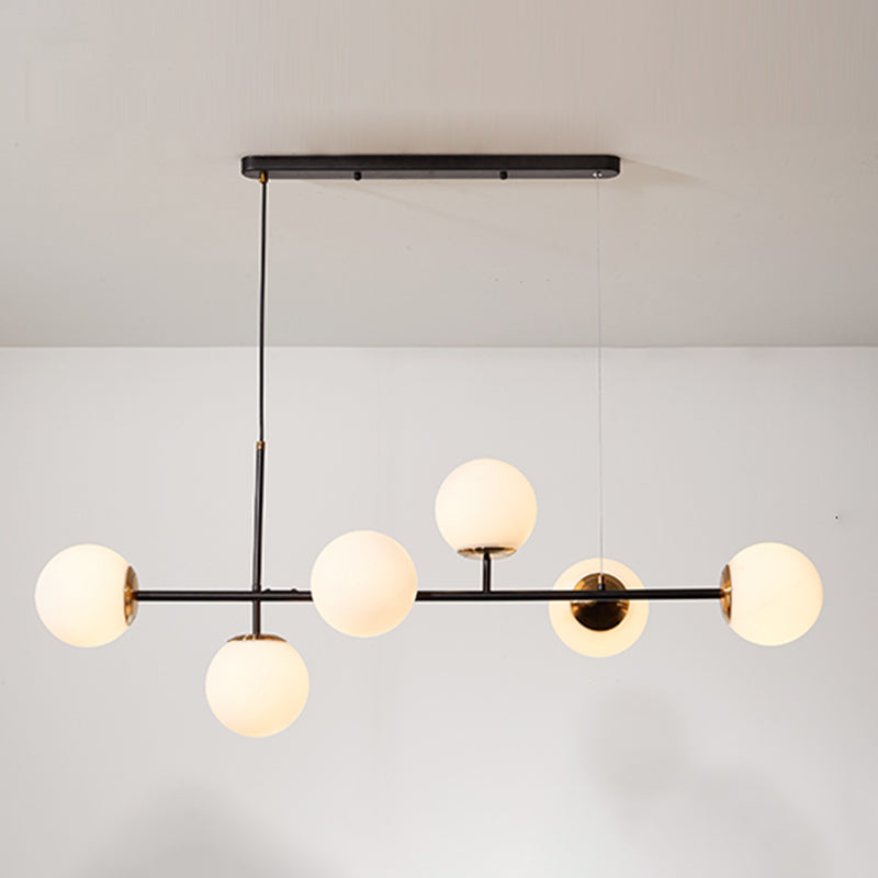 Contemporary Sphere Island Light Glass Island Lighting Fixtures for Kitchen
