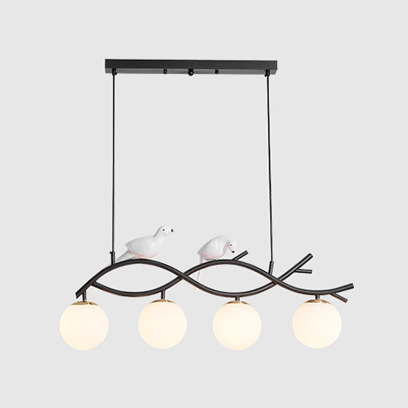 Contemporary Sphere Island Light Glass Island Lighting Fixtures for Kitchen