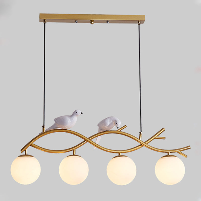 Contemporary Sphere Island Light Glass Island Lighting Fixtures for Kitchen