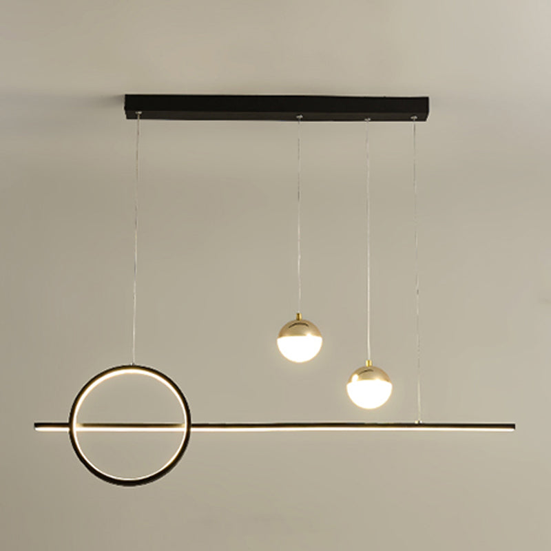 Modern Style Linear Pendant Lights Metal 4- Light Pendant Light Fixtures