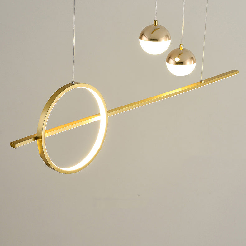 Modern Style Linear Pendant Lights Metal 4- Light Pendant Light Fixtures