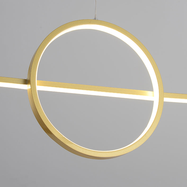 Modern Style Linear Pendant Lights Metal 4- Light Pendant Light Fixtures