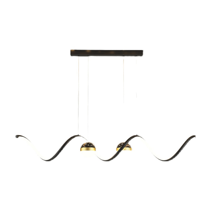 Linear Shape Island Lighting Ideas Modern Style Metal 3 Light Island Pendants