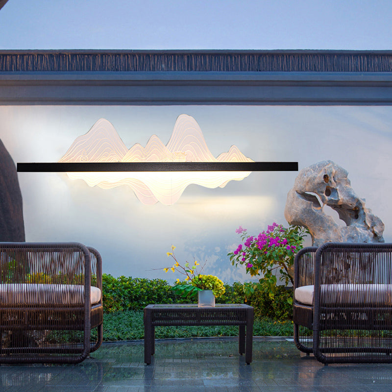 Unique Shade Metal Wall Sconce Modern Style Single Light Wall Lighting Fixtures in Black