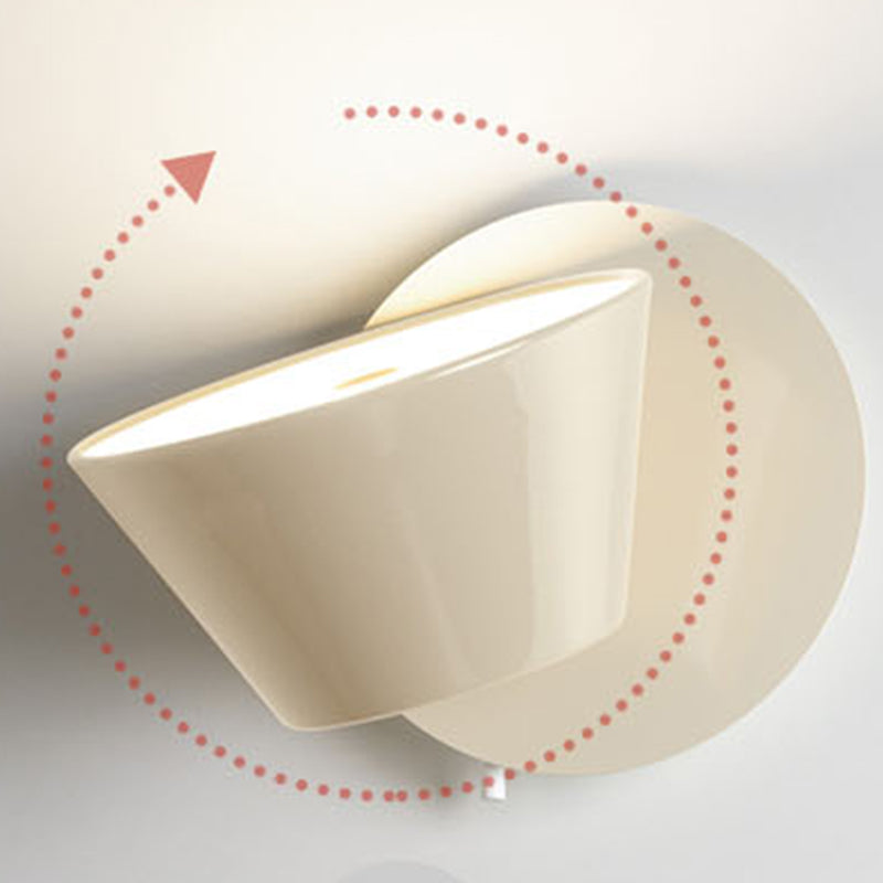 Nordic Style Metal Wall Light Colorful Rotatable Reading Wall Sconce for Bedroom