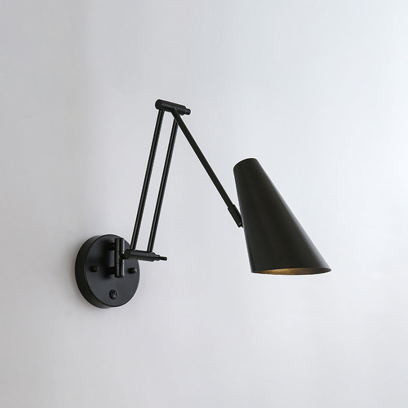 Modern Style Metal Wall Sconce 1 Light Wall Mount Light for Bedroom Bedside