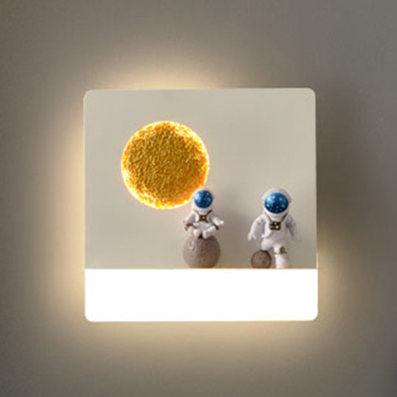 Metal Geometric Wall Lighting Kid 1-Light Wall Mount Light Fixture (Decoration Included)