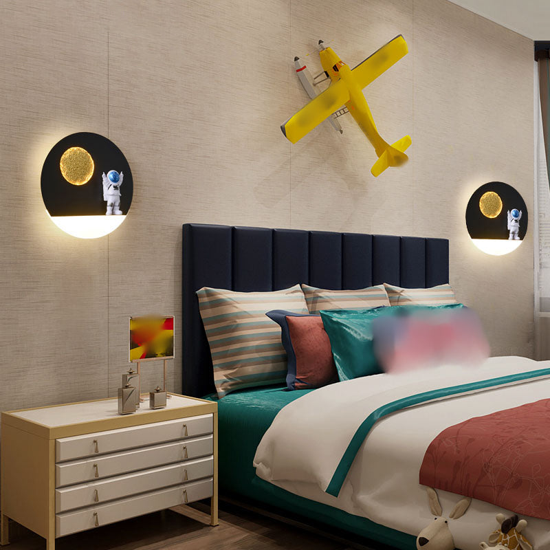 Metal Geometric Wall Lighting Kid 1-Light Wall Mount Light Fixture (Decoration Included)