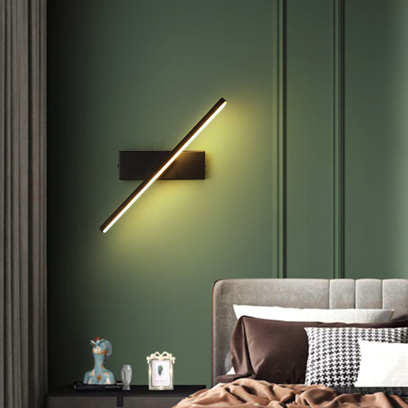 Nordic Aluminum Wall Light Linear Rotatable LED Wall Sconce for Living Room