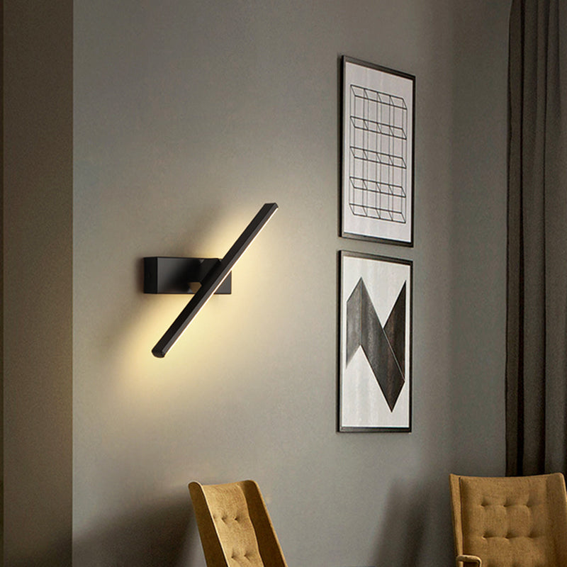 Nordic Aluminum Wall Light Linear Rotatable LED Wall Sconce for Living Room