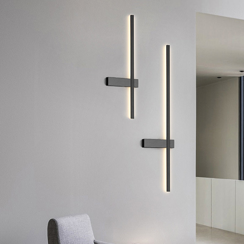 Metal Linear Shape Wall Mount Lighting Modern 1-Light Wall Mount Light Fixture