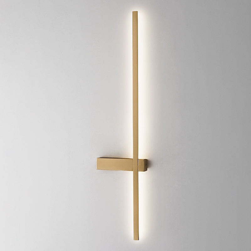 Metal Linear Shape Wall Mount Lighting Modern 1-Light Wall Mount Light Fixture