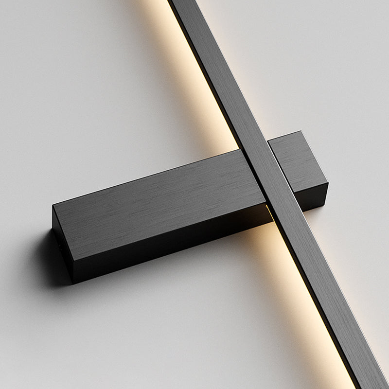 Metal Linear Shape Wall Mount Lighting Modern 1-Light Wall Mount Light Fixture
