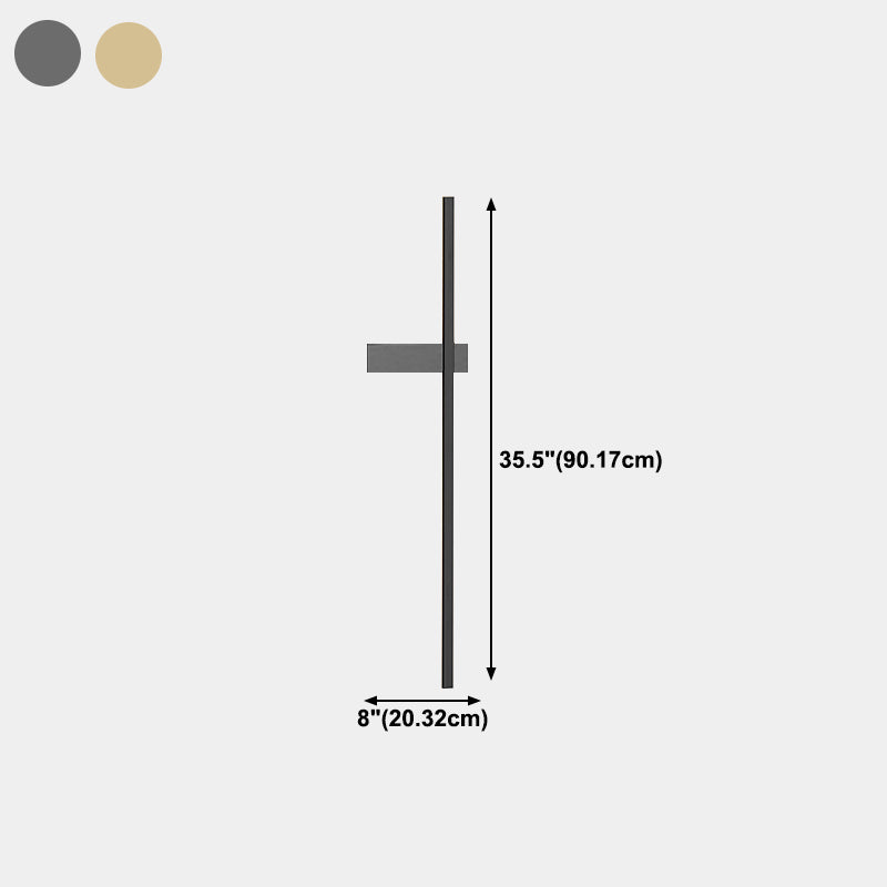 Metal Linear Shape Wall Mount Lighting Modern 1-Light Wall Mount Light Fixture