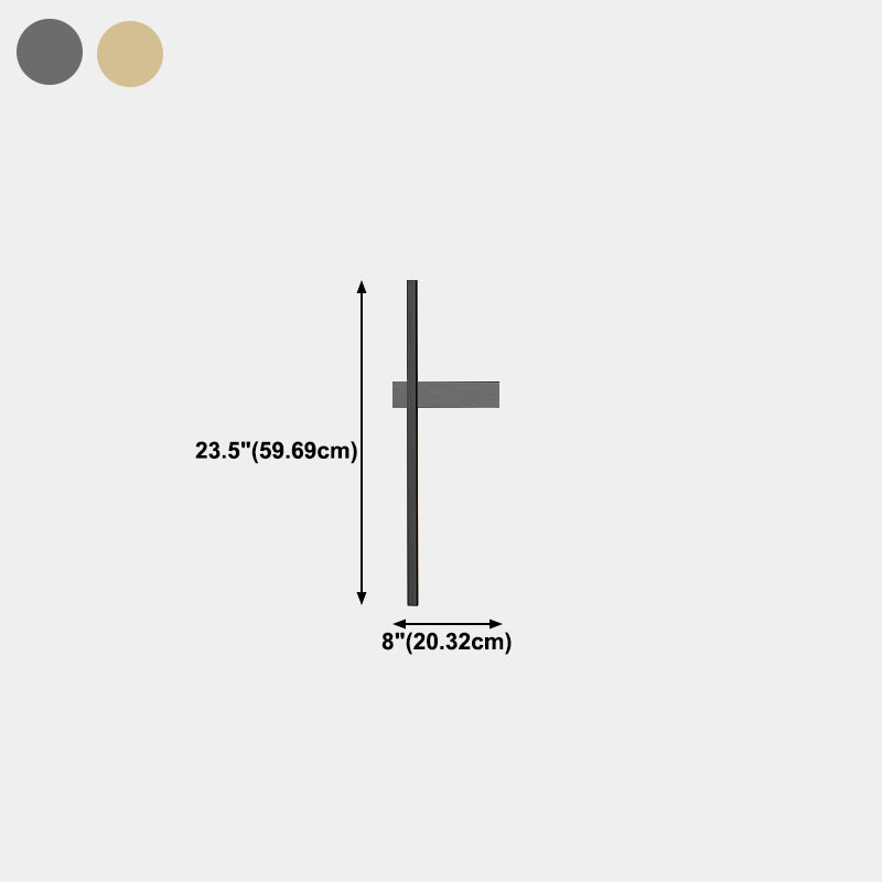 Metal Linear Shape Wall Mount Lighting Modern 1-Light Wall Mount Light Fixture