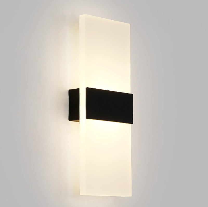 Rectangle Shape Metal Wall Light Modern Style 1 Light Wall Mounted Light Fixture