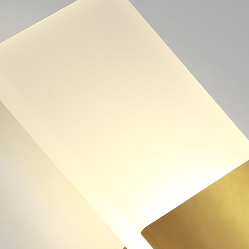 Rectangle Shape Metal Wall Light Modern Style 1 Light Wall Mounted Light Fixture