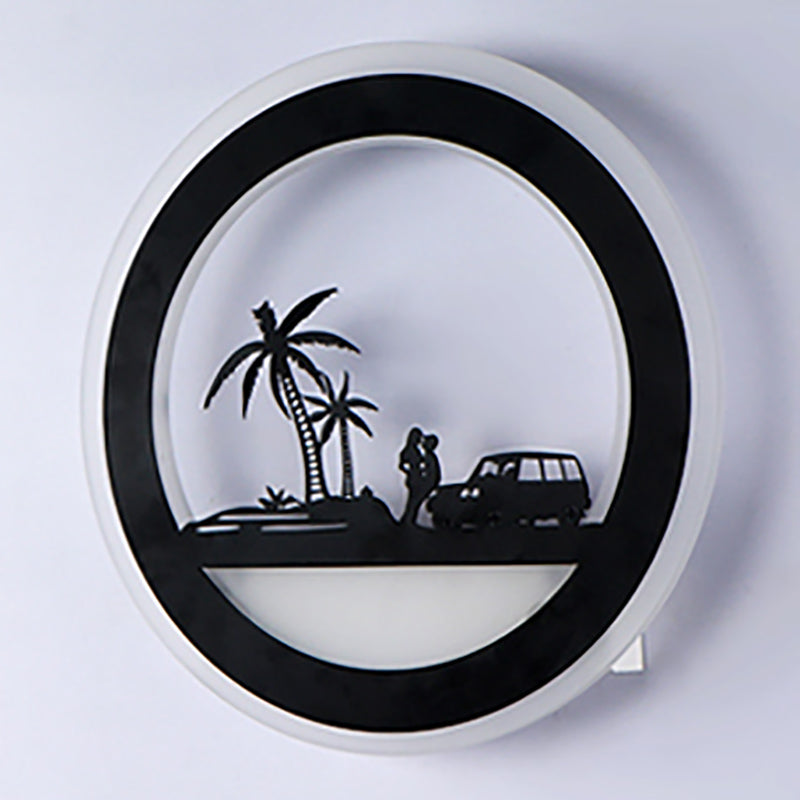 Unique Shape Metal Wall Light Modern Style 1-Light Wall Mounted Light Fixture