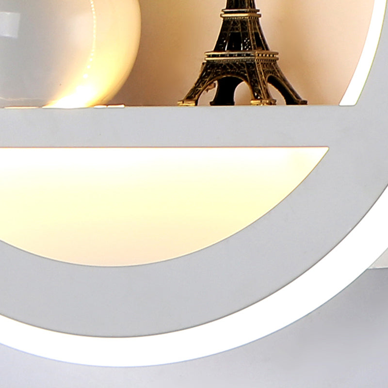 Unique Shape Metal Wall Light Modern Style 1-Light Wall Mounted Light Fixture