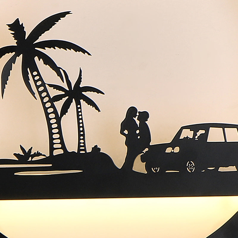 Unique Shape Metal Wall Light Modern Style 1-Light Wall Mounted Light Fixture