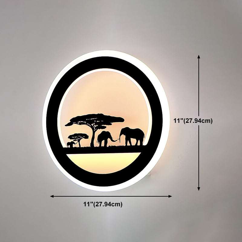 Unique Shape Metal Wall Light Modern Style 1-Light Wall Mounted Light Fixture