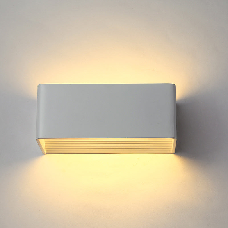 Rectangle Shape Metal Wall Light Modern Style 1 Light Wall Mounted Light Fixture