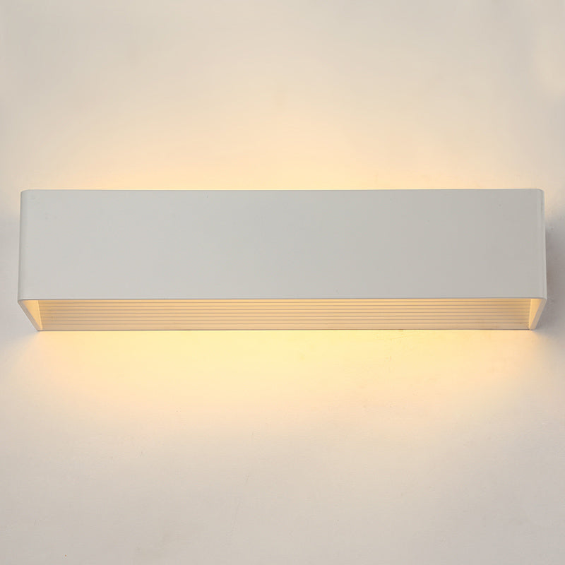 Rectangle Shape Metal Wall Light Modern Style 1 Light Wall Mounted Light Fixture