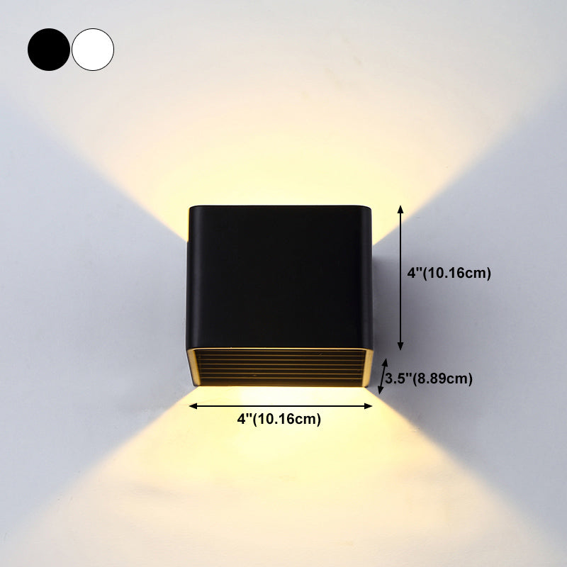 Rectangle Shape Metal Wall Light Modern Style 1 Light Wall Mounted Light Fixture